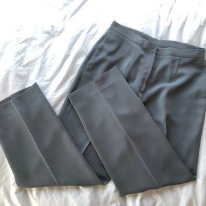 Kasper Petite Grey Lined Trousers / Dress Pants